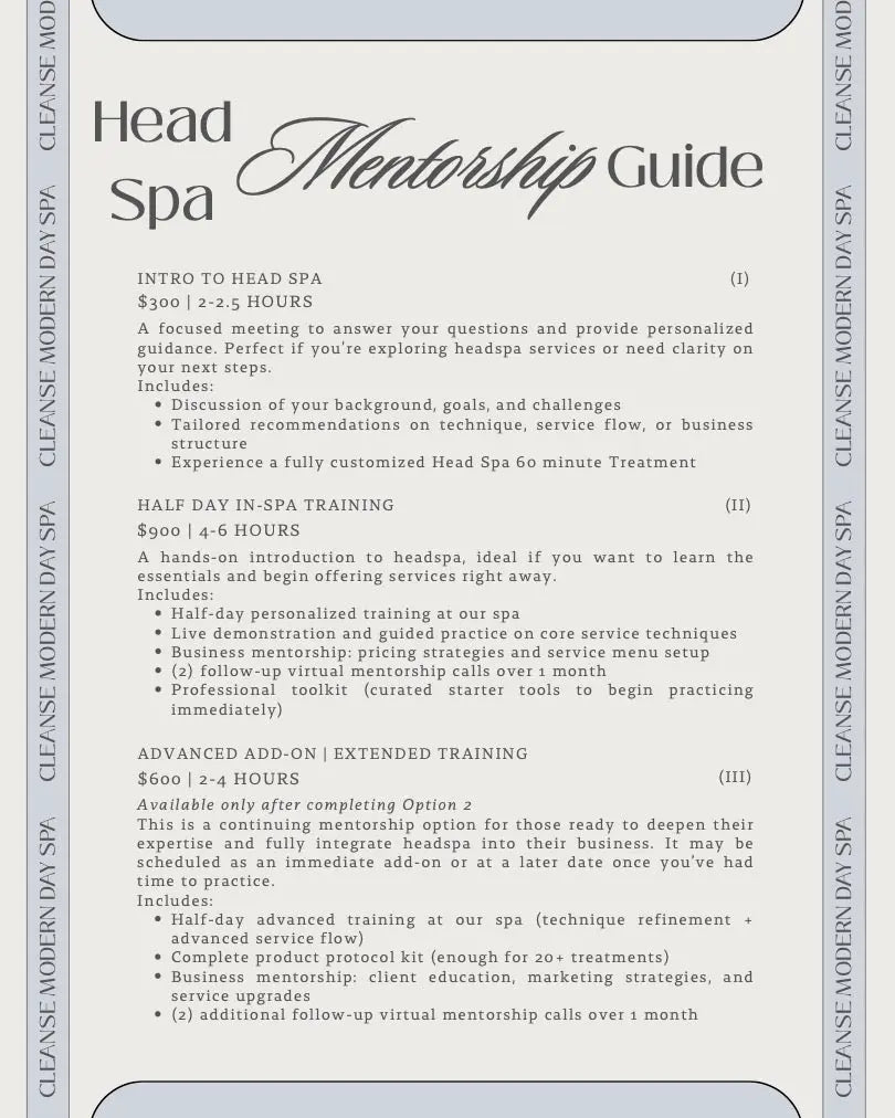 Head Spa Training Gilbert, Arizona
