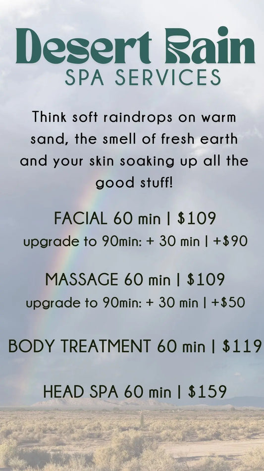 AUGUST SPECIALS: Desert Rain Spa Services Cleanse Modern Day Spa