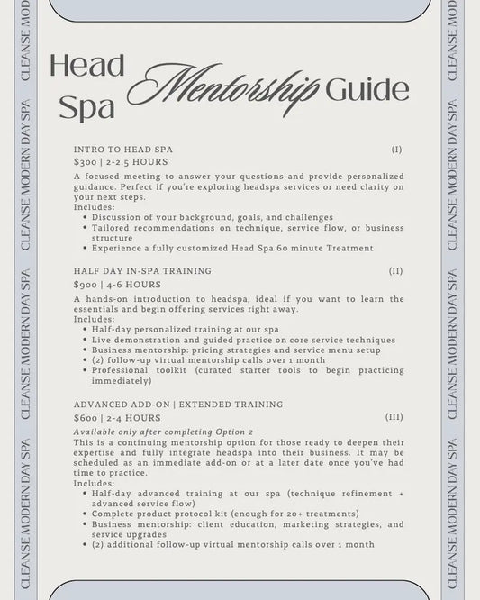 Head Spa Training Gilbert, Arizona